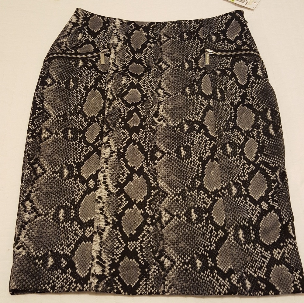 Brand New MK INPRINT ANIMAL PENCIL SKIRT